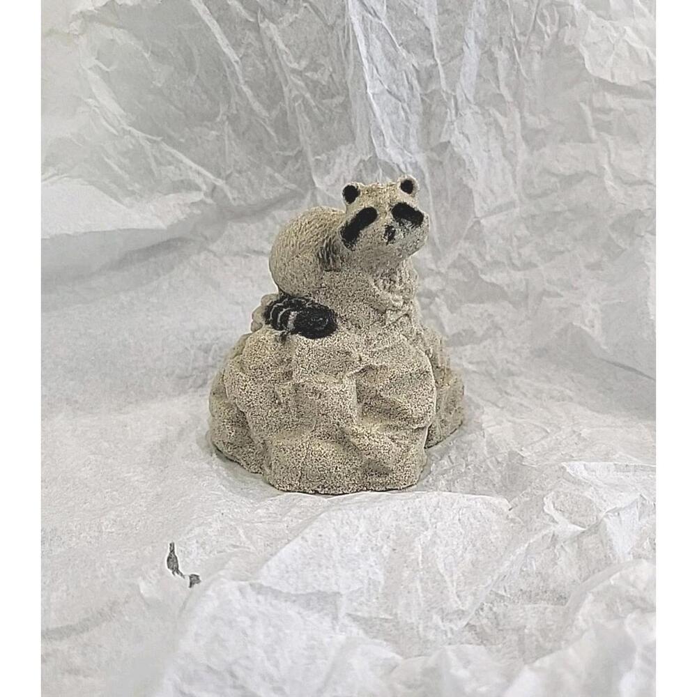 Cute Racoon Sandstone Figurine. Quite Rare Form Of Artwork.